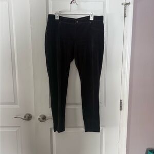 HUE Corduroy Black Leggings